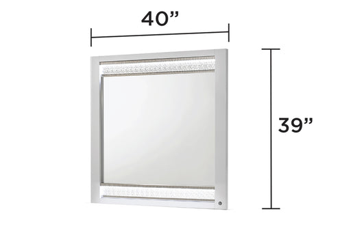 Galaxy Home Glam White Mirror