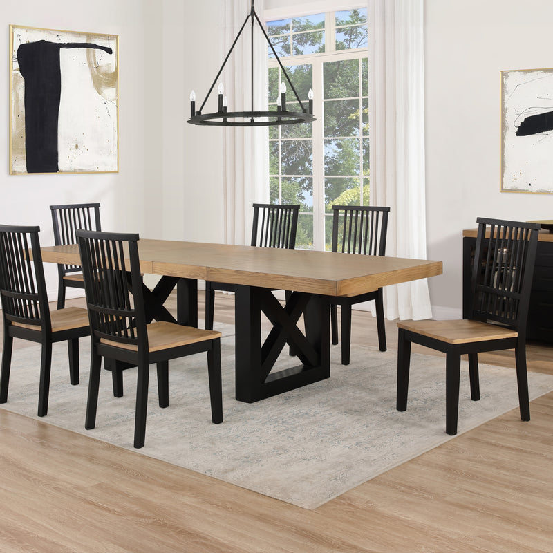 Steve Silver Magnolia Brown 7pc Dining Set