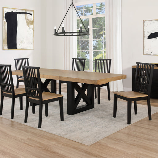 Steve Silver Magnolia Brown 7pc Dining Set