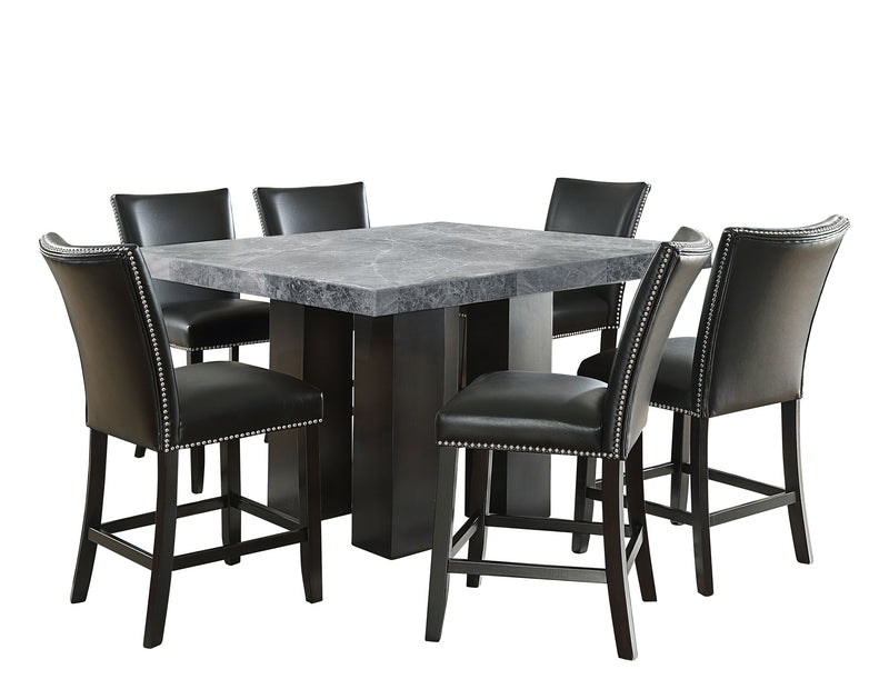 Steve Silver Camila Gray Black 7pc Counter Height Set