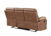 Steve Silver Rudger Chestnut Brown Manual Reclining Sofa