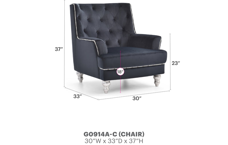 Glory Furniture Pamona Ivory Chair