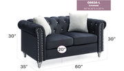 Glory Furniture Raisa Gray Velvet Loveseat