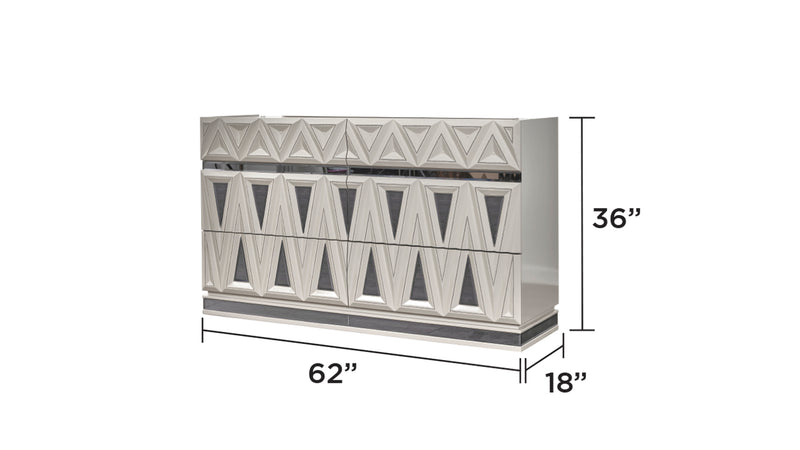 Galaxy Home Lavita River Sand Gray Dresser