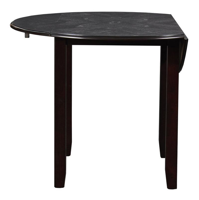 New Classic Furniture Gia Brown PU 42 Inch 3pc Drop Leaf Dining Set