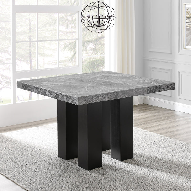 Steve Silver Camila Gray Square Marble Top Counter Height Table