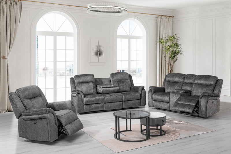 New Classic Furniture Park City Slate Gray Power Sofa