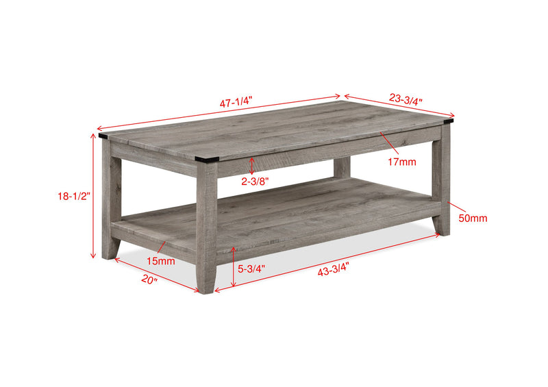 Crown Mark Milton 3pc Cocktail Table Set