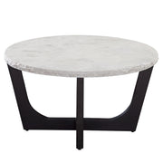 Steve Silver Chrissy White Marble Cocktail Table