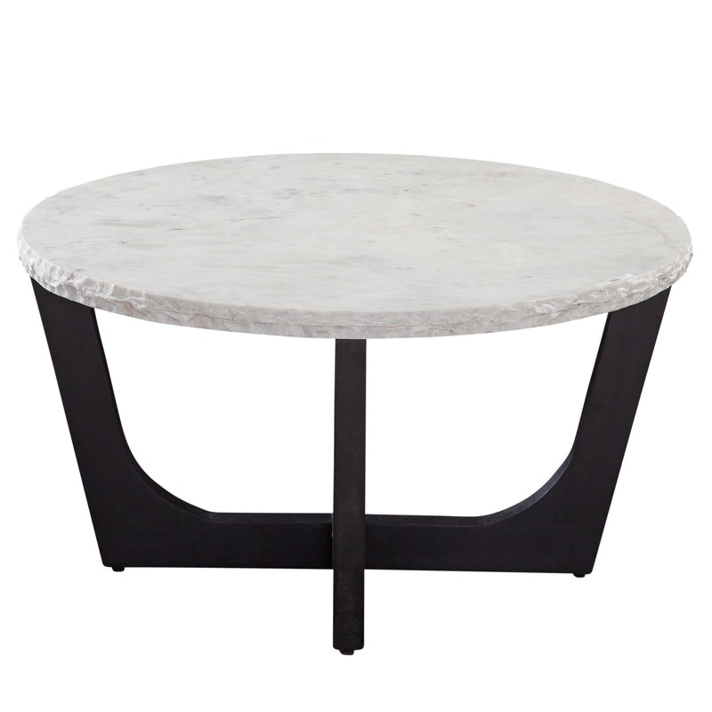 Steve Silver Chrissy White Marble Cocktail Table