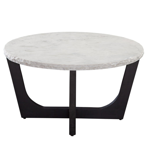 Steve Silver Chrissy White Marble Cocktail Table