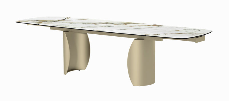 Acme Furniture Cora Golden Champagne Dining Table