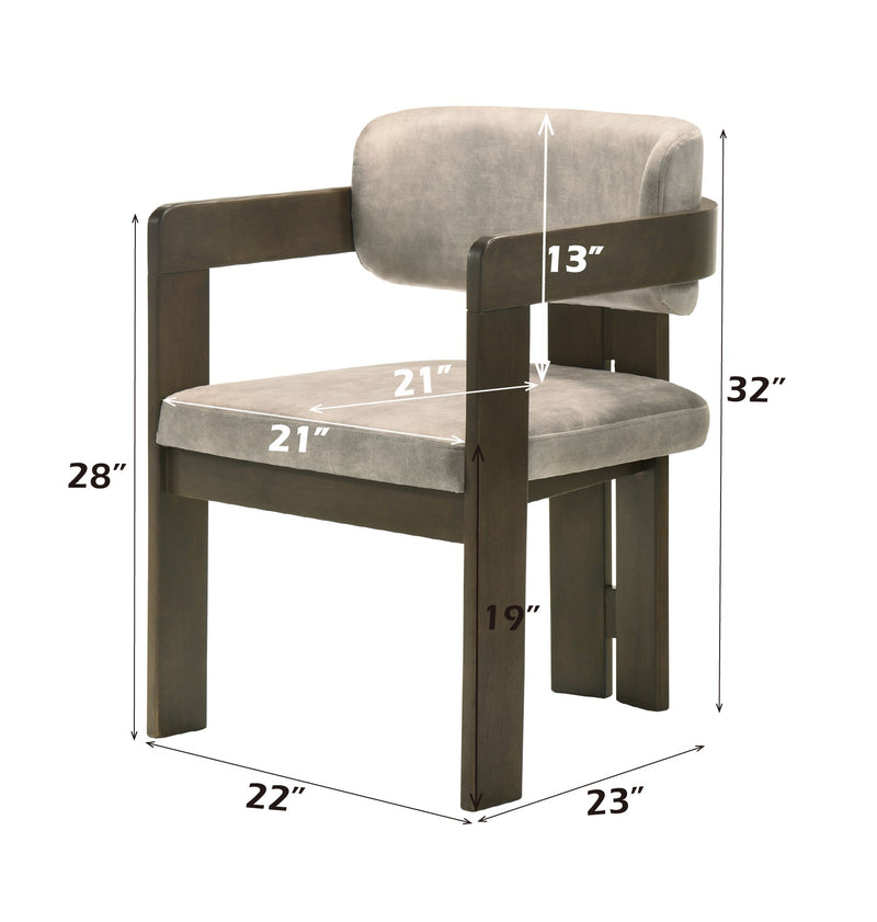 Acme Furniture Destin Light Gray Walnut Arm Chair