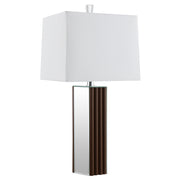 Coaster Furniture Elena Brown White Square Table Lamp