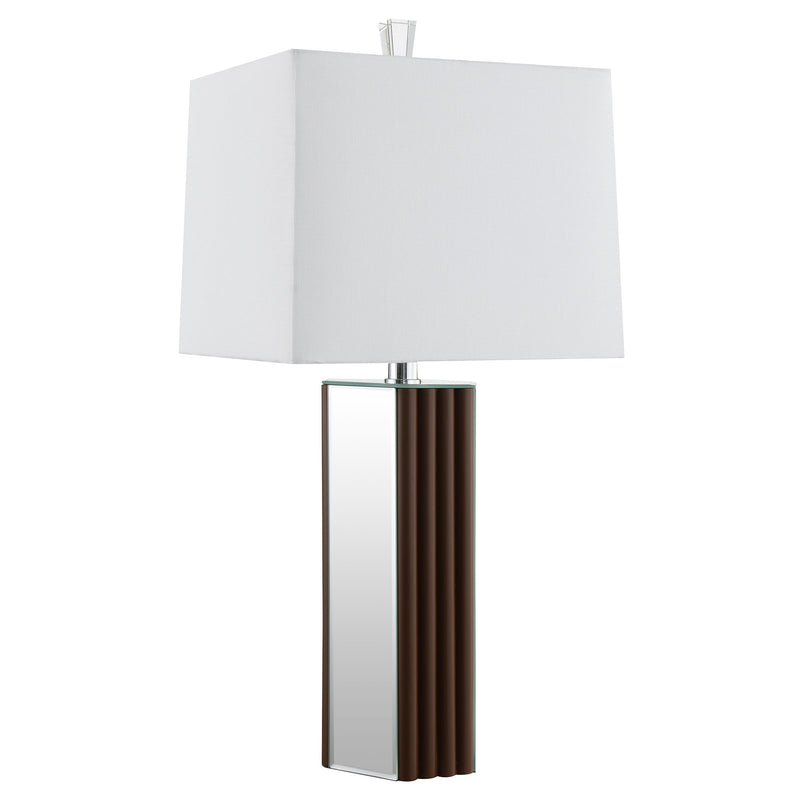Coaster Furniture Elena Brown White Square Table Lamp