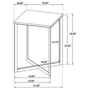 Coaster Furniture Tobin White Black Square End Table