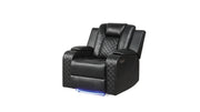 Galaxy Home Benz Black LED Power Reclining Chair