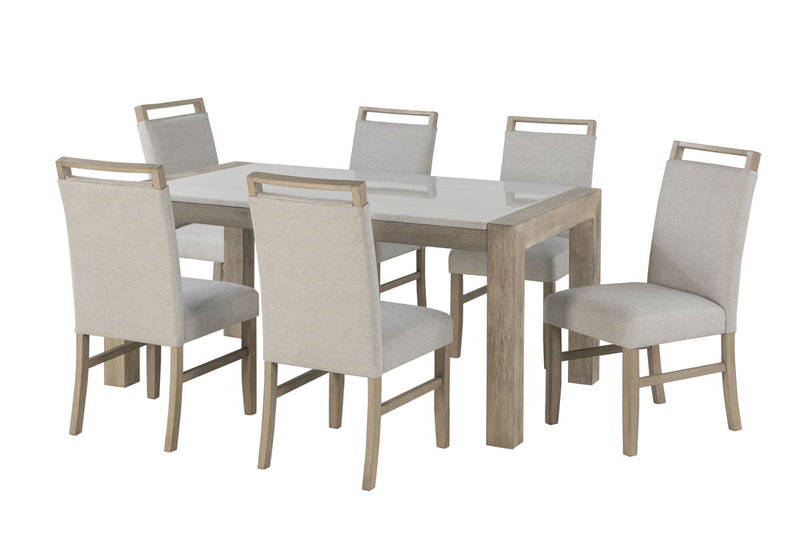 Global Furniture D1321 Light Grey White Dining Table