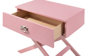 Glory Furniture Xavier Pink 1 Drawer Nightstand
