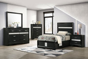 Coaster Furniture Miranda Black Twin Panel Bed