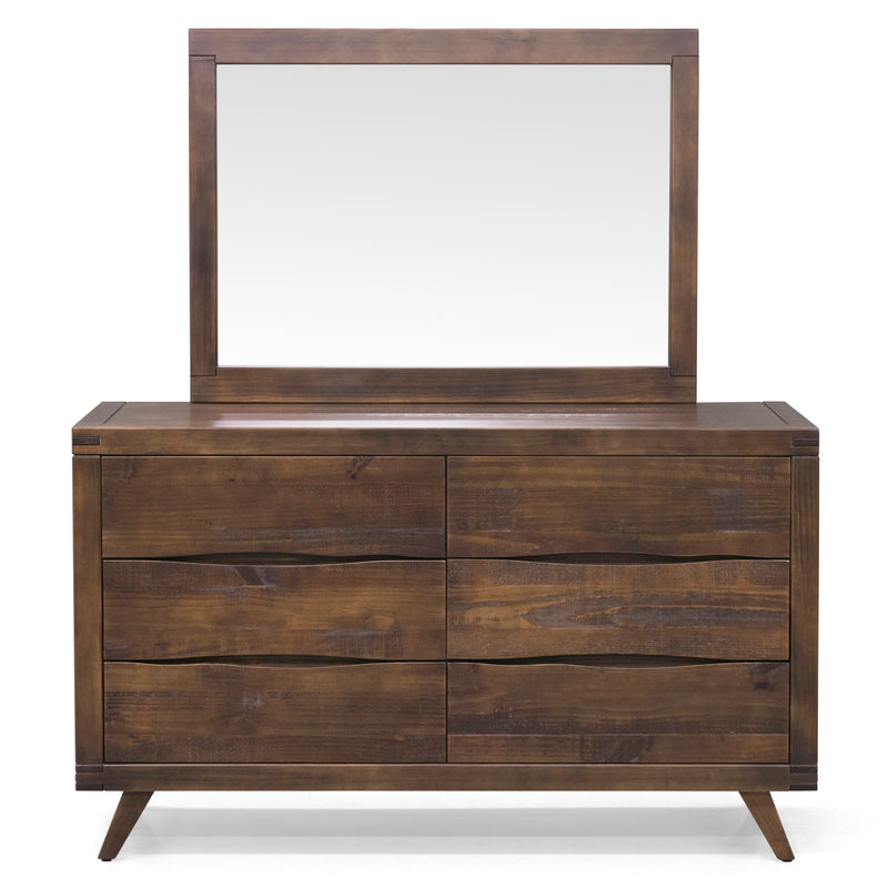 Steve Silver Pasco Cocoa Solid Wood Dresser And Mirror