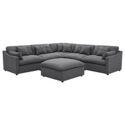 Coaster Furniture Hobson Charcoal Grey 6pc Modular Sectional