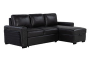 Global Furniture U1830 Black Charcoal Sofa Bed with USB and Drop Down Table