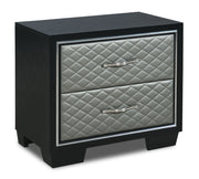 New Classic Furniture Luxor Black Silver Nightstand