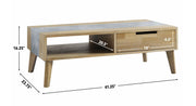 Steve Silver Calgary Natural Sintered Stone Coffee Table