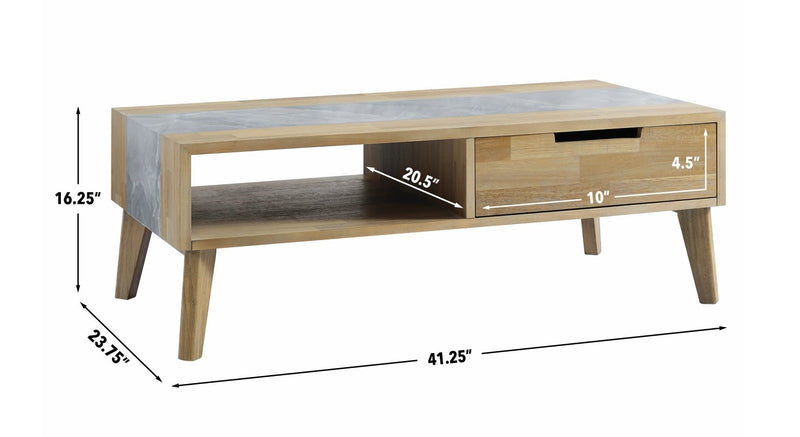 Steve Silver Calgary Natural Sintered Stone Coffee Table