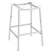 2 Coaster Furniture Jovani Clear Chrome Backless Bar Stools