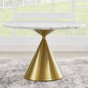Steve Silver Conrad White Black 48 Inch Table