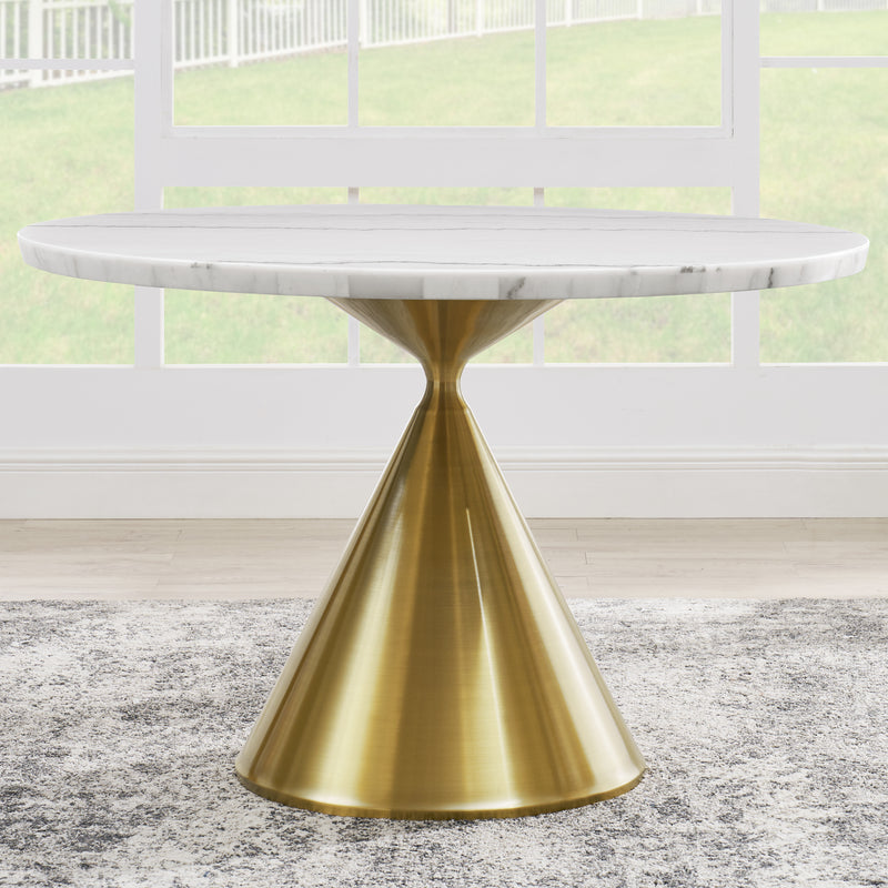 Steve Silver Conrad White Black 48 Inch Table