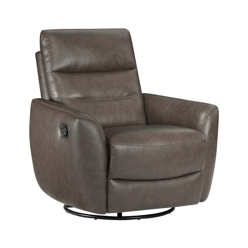 Home Elegance Cassian Brown Swivel Glider Reclining Chair