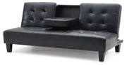Glory Furniture Richie Black Faux Leather Sofa Bed