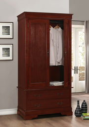 Glory Furniture Louis Phillipe Gray Armoire
