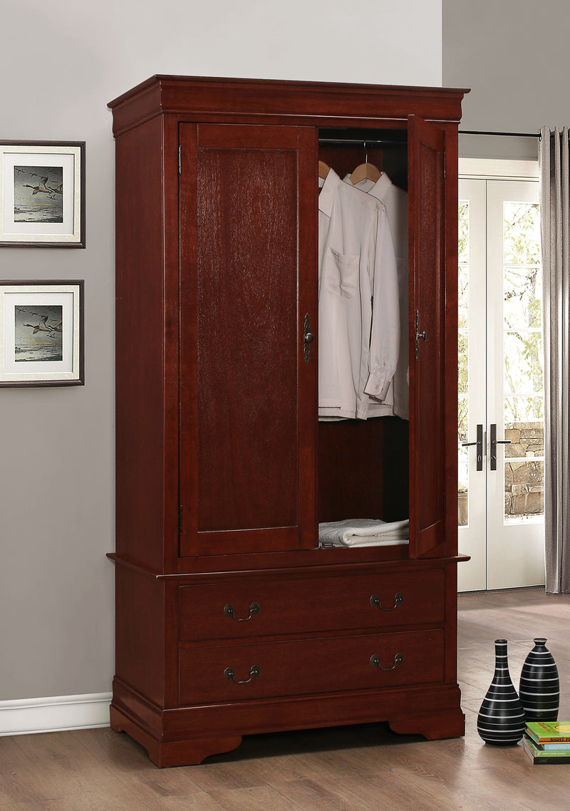 Glory Furniture Louis Phillipe Gray Armoire