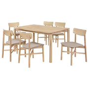 Coaster Furniture Parkridge White Washed 7pc Dining Room Set