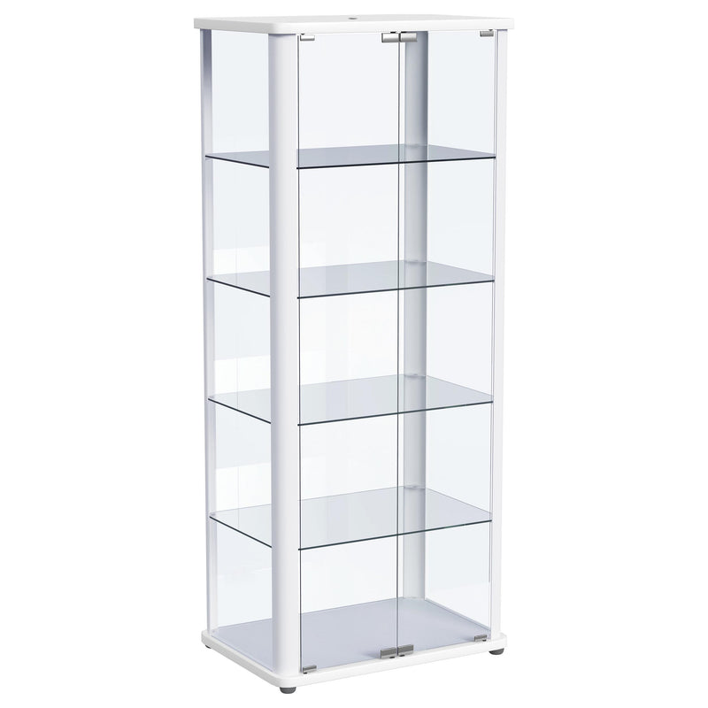 Coaster Furniture Aero White LED Display Curio Cabinet