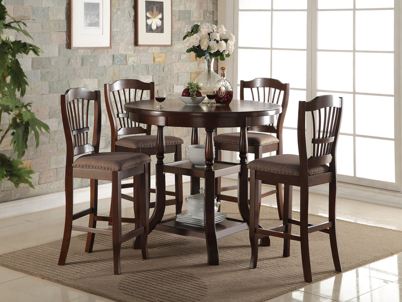 2 New Classic Furniture Bixby Black Espresso Counter Height Chairs