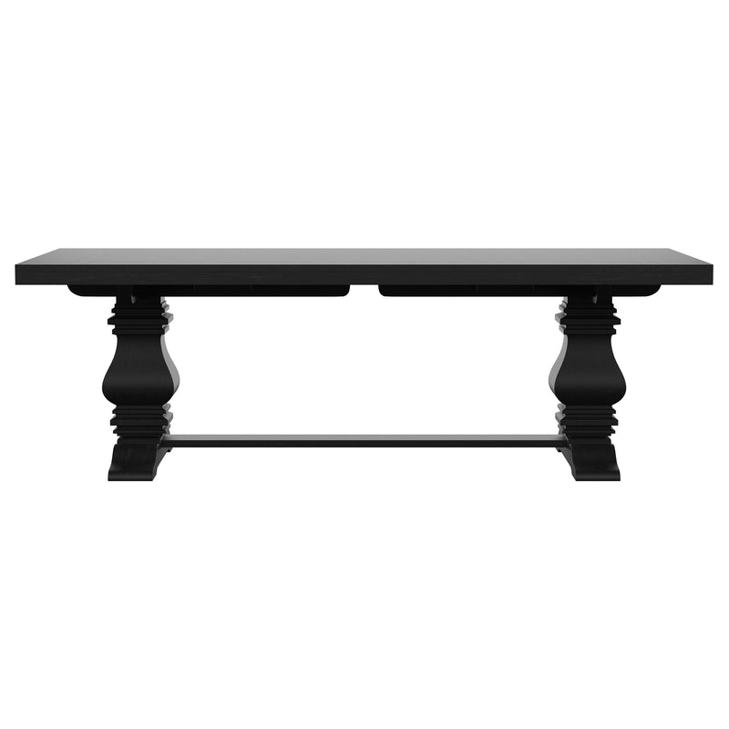 Coaster Furniture Florence Distressed Black Extension Dining Table