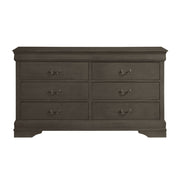 Home Elegance Mayville Brown Cherry Dresser and Mirror