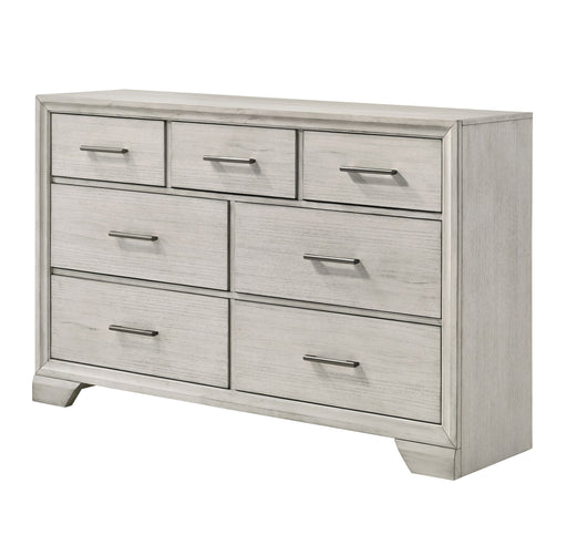 Crown Mark Jaymes White Mist Dresser and Mirror