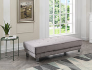 Glory Furniture Derek Gray Velvet Ottoman