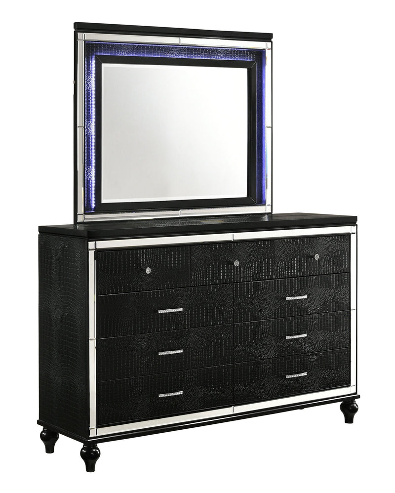 New Classic Furniture Valentino Black Lighted Mirror