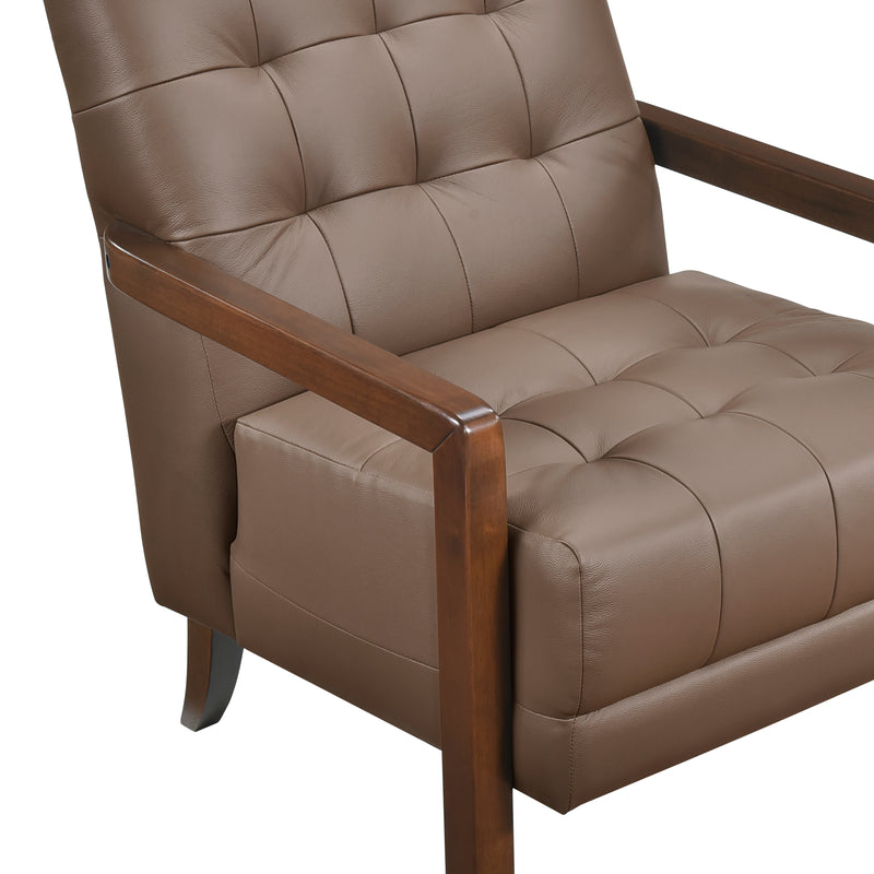 Home Elegance Crafton Dark Brown Accent Chair