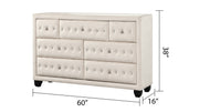 Galaxy Home Sophia Cream 7 Drawer Dresser