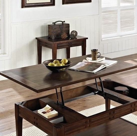 Steve Silver Crestline Cherry 3pc Coffee Table Set