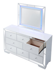 Glory Furniture Hollywood Hills Silver Champagne Dresser And Mirror