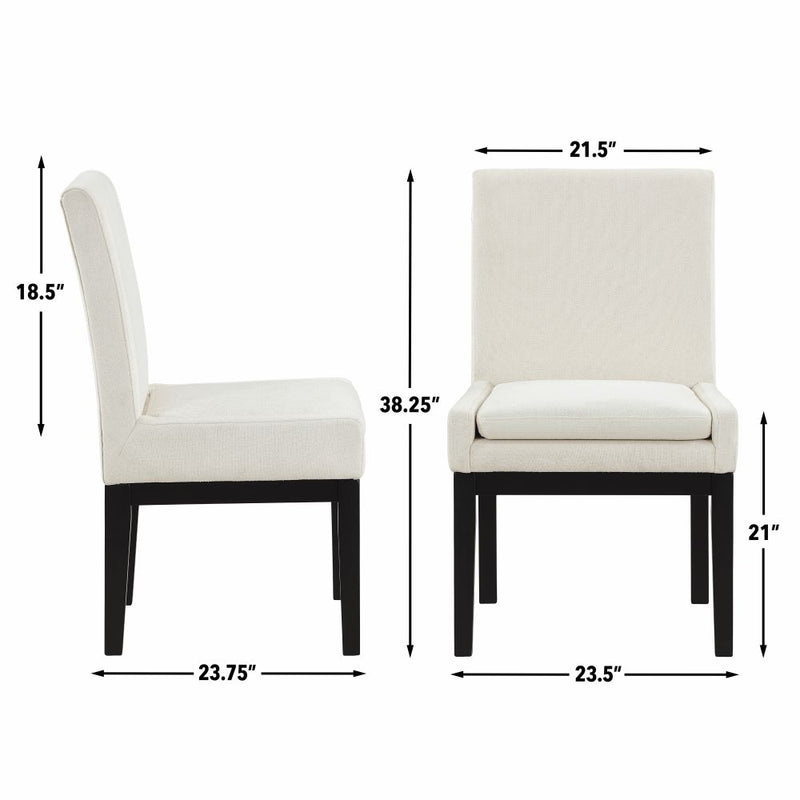 Steve Silver Aubrey Camel White Black 7pc Dining Set